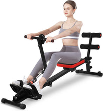 Load image into Gallery viewer, Home Rowing Machine, Foldable Rowing Machine with 12 Resistance Levels, LCD Monitor for Home Training, Max Load 120 kg
