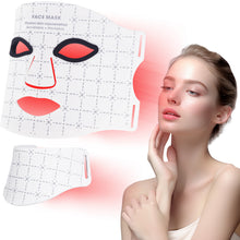 Load image into Gallery viewer, LED Face Mask, Light Therapy, Red Light Therapy Face Mask, 7 Colours, LED Face Mask with Red Light Therapy for All Skin Types, Face Care, Home Use, Travel Use, Black
