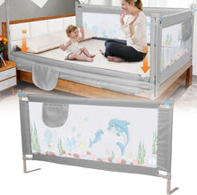 Load image into Gallery viewer, Arrera Seguridad Niños Cama Barandillas para Camas Anticaídas Niños Alto 100cm Largo 150/180/200/220cm Adecuado para Colchones de 0~30cm Elevación Vertical de 34 Marchas

