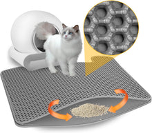 Load image into Gallery viewer, Alfombra Gatos Arenero, 56x43cm Alfombrilla Arenero Gato Impermeable, Diseño de Doble Capa en Forma de Panal

