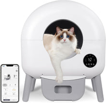 Load image into Gallery viewer, 76L Litiere Chat Autonettoyante, Bac à Litière Autonettoyant pour Chat, Ultra Sûr/Contrôlé par APP/Désodorisant, avec Sac Poubelle
