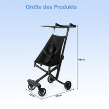 Load image into Gallery viewer, Portable Folding Stroller Pushchair One Hand Folding Adjustable Hood Suitable from 6 Months to 4 Years Portable Lightweight Travel Stroller Max Load 20kg
