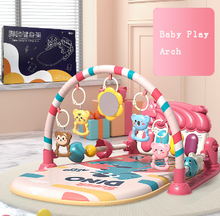 Load image into Gallery viewer, Baby Play Mat with Baby Music Play Mat with Piano Removable Mirror Rattle Baby Gift Toy 0 6 Months Pink
