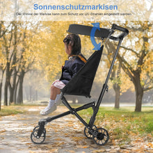 Load image into Gallery viewer, Portable Folding Stroller Pushchair One Hand Folding Adjustable Hood Suitable from 6 Months to 4 Years Portable Lightweight Travel Stroller Max Load 20kg
