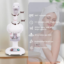 Load image into Gallery viewer, Vapeur Visage Vaporisateur Sauna Spa Facial Chaude Nano Ionique Visage Steamer Humidificateur Appareil Outils Nettoyage Pores
