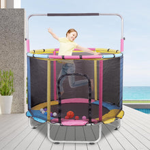 Load image into Gallery viewer, Trampoline, Garden Trampoline with Safety Net, Trampoline up to 100 kg, Diameter 140 cm, Indoor/Outdoor Trampoline for Children

