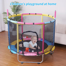 Load image into Gallery viewer, Trampoline, Garden Trampoline with Safety Net, Trampoline up to 100 kg, Diameter 140 cm, Indoor/Outdoor Trampoline for Children
