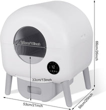 Load image into Gallery viewer, 76L Litiere Chat Autonettoyante, Bac à Litière Autonettoyant pour Chat, Ultra Sûr/Contrôlé par APP/Désodorisant, avec Sac Poubelle
