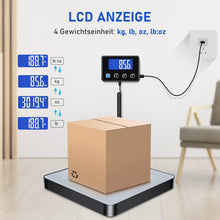 Load image into Gallery viewer, Postal Scale, 440 lbs x 10 g Digital Postage Scale, Durable Alloy Steel Platform, Heavy Duty Scales for Packages, Warehouses, Luggage, Parcel Scales with LCD/Hold/Tare Function
