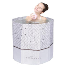 Load image into Gallery viewer, Foldable Bathtub for Adults, Portable Foldable Children's Bathtub, Suitable for Sauna Showers and Ice Baths, Freestanding Bathtub, Installation Free, 65 x 65 x 70 cm (L x W x H) (Aurora)
