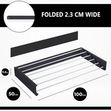Load image into Gallery viewer, Pliable Intérieur &amp; Extérieur – Séchoir à Linge Compact 100 x 50 cm – Gain de Place (Noir)
