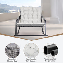 Load image into Gallery viewer, Grand patio Outdoor Rocking Chair  Rocking Lounger Weatherproof Metal Relaxing Chair for Garden, Living Room, Yard, Patio and Balcony, Maximum Load 150 kg
