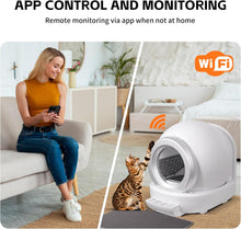 Load image into Gallery viewer, Self-Cleaning Cat Litter Tray 65L Cat Litter Tray Self-Cleaning, Lower Entry/App Control, Self-Cleaning Cat Litter Tray/Safety Protection, Automatic Electric Cat Litter Tray, White
