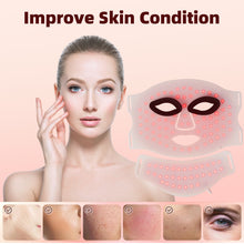 Load image into Gallery viewer, LED Face Mask, Light Therapy, Red Light Therapy Face Mask, 7 Colours, LED Face Mask with Red Light Therapy for All Skin Types, Face Care, Home Use, Travel Use, Black
