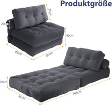 Load image into Gallery viewer, Faltbares Schlafsofa umwandelbarer Schlafsessel mit Kissen, 3-in-1 Sofa Bett , Matratze mit Rückenstütze, tragbarer Stuhl-Bett-Komfortable Bodensofa-Lounge für Schlafzimmer Wohnzimmer

