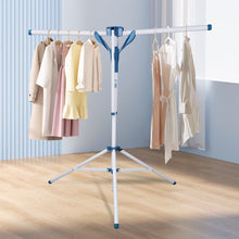 Load image into Gallery viewer, Étendoir Linge Séchoir à Linge avec Quatre Barres Barre de séchage Rétractable Pliable inoxydables Hauteur réglable Suspensions sans Montage
