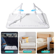 Load image into Gallery viewer, Table de lit pour Ordinateur Portable Pliante Réglable en Cuir PVC avec Tiroir de Rangement Déflecteur en Silicone Amovible pour Lit, canapé
