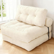 Load image into Gallery viewer, Faltbares Schlafsofa umwandelbarer Schlafsessel mit Kissen, 3-in-1 Sofa Bett , Matratze mit Rückenstütze, tragbarer Stuhl-Bett-Komfortable Bodensofa-Lounge für Schlafzimmer Wohnzimmer
