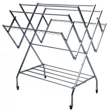 Load image into Gallery viewer, Telescopic laundry dryer, Metal Stainless steel, 160 x 120 x 110 cm, Shiny
