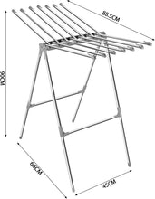 Load image into Gallery viewer, Clothes Airer Interior Foldable Clothes Airer with 2 Wings Clothes Airer Stainless Steel Stand Dryer Weight Capacity 10 kg Tumble Dryer with Clip Wind Protection Tumble Dryer Outdoor

