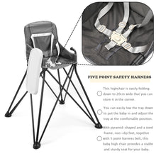 Load image into Gallery viewer, Children's High Chair, Baby Chair, Foldable with Cup Holder, Stealable, Children's High Chair with Growing Child Seat, Children's Chair
