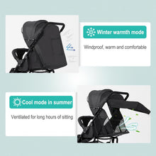 Load image into Gallery viewer, Passeggino per bambini 0-3 anni, 0-25 kg, Passeggino da Viaggio Leggero e Compatto, Reclinabile in 3 posizioni e Pieghevole, Cinture a 5punti
