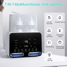 Load image into Gallery viewer, Calienta Biberones y Esterilizador 7 en 1，Calentador de Biberones, Calentamiento de Alimentos para Bebés con Pantalla LCD y Control de Temperatura Preciso
