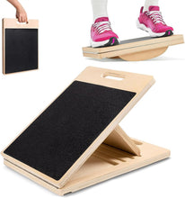 Load image into Gallery viewer, Balance Board and Slant Board Made of Wood, Balance Board for Adults, Wobble Board for Physiotherapy, Adjustable Calf Stretcher Slant Board and Balance Trainer for Home Training &amp; Sports Exercises
