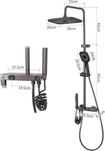 Load image into Gallery viewer, Shower System, Rain Shower with Fitting, Overhead Shower Set, Rain Shower Set, Shower Fitting Complete Set, Shower Rail with Shower, 3 Mode Hand Shower
