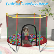 Load image into Gallery viewer, Children's Trampoline 140 cm with Safety Net Indoor and Outdoor Children's Avalanche Trampoline Robust Jumping Mat Round Garden Trampoline with Edge Cover with Ladder Load Capacity 220 kg
