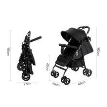 Load image into Gallery viewer, Foldable Buggy Pushchair Sports Pram Combination Function Travel Buggy 360° 4 Inch Wheels with Reclining Function 5-Point Safety Belt from 6 Months
