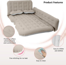 Load image into Gallery viewer, Air Mattress with Backrest, Extra Mattress, Inflatable Pillow, Additional Mattress for SUV, Multifunctional, with Air Pump and Cushion for Camping
