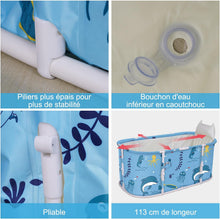 Load image into Gallery viewer, Baignoire pliable adulte Pas besoin d’installation Baignoire de douche Antidérapant Pliage facile Baignoire pour Petite Salle de Bain Avec tubes en T épais pour SPA 113x65x48cm
