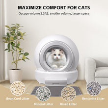 Load image into Gallery viewer, Self-Cleaning Cat Litter Tray 65L Cat Litter Tray Self-Cleaning, Lower Entry/App Control, Self-Cleaning Cat Litter Tray/Safety Protection, Automatic Electric Cat Litter Tray, White
