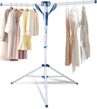 Load image into Gallery viewer, Étendoir Linge Séchoir à Linge avec Quatre Barres Barre de séchage Rétractable Pliable inoxydables Hauteur réglable Suspensions sans Montage
