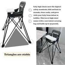 Load image into Gallery viewer, Children's High Chair, Baby Chair, Foldable with Cup Holder, Stealable, Children's High Chair with Growing Child Seat, Children's Chair
