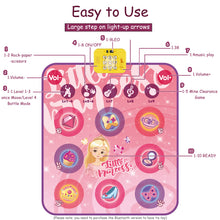 Load image into Gallery viewer, Dance Mat Toy, 3 Challenge Modes Touch Mat Play with LED Display, Musical Dance Mat Game for 3 4 5 6 7 8 Years Girls Boys
