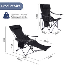 Load image into Gallery viewer, Chaise Camping Pliante Atacama Robuste, Pliable &amp; Confortable pour l'extérieur, la pêche et Le Camping - Chaise Camping - Chaises Camping légères
