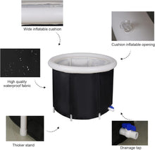 Load image into Gallery viewer, Bañera de Hielo al Aire Libre para Adultos Bañera Hinchable Plegable Recuperación muscular - Refuerza el Sistema Inmunológico para Deportistas (90 * 75CM)

