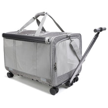 Load image into Gallery viewer, Sac de Transport pour Chien/Chat à Roulettes pour Animaux de Compagnie Chiens, Chats,Trolley et Chariot de Voyage avec Poignée au Manche Télescopique et Poches Rangement
