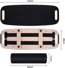 Load image into Gallery viewer, Balance Board, Wooden Balance Board with Roller and Shelf, Wobble Board for Adults Balance Training
