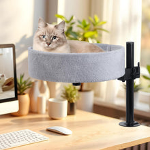 Load image into Gallery viewer, Cat Bed for Desk - No Drilling 360° Rotation, Adjustable Height Raised Cat House Over Desk Keeps Kitten Cat Close and Work Area Clear Table Cat Bed
