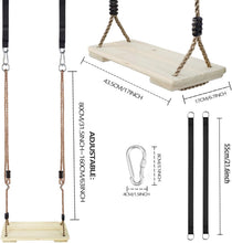 Load image into Gallery viewer, Skateboard Swing Outdoor Children - Durable, Weatherproof, Non-Slip, Standing and Sitting - Skateboard Swing Accessories Wood - Ship Swing, Double Swing
