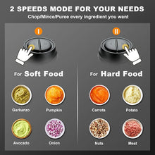 Load image into Gallery viewer, Electric Kitchen Chopper with 2L Glass Container &amp; 2L Stainless Steel Bowl, 2 Sets of Stainless Steel Blades,  Chopper Meat Cutter Mixer Grinder for Meat Onion
