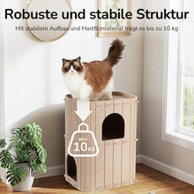 Load image into Gallery viewer, Cat Cave, Sturdy Cat Cave Made of High-Quality Felt, Cat House Indoor 3-Layer Cat Bed, Cat Cave for Sleeping, Playing and Hiding, Felt Cave Beige

