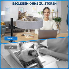 Load image into Gallery viewer, Cat Bed for Desk - No Drilling 360° Rotation, Adjustable Height Raised Cat House Over Desk Keeps Kitten Cat Close and Work Area Clear Table Cat Bed
