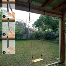 Load image into Gallery viewer, Skateboard Swing Outdoor Children - Durable, Weatherproof, Non-Slip, Standing and Sitting - Skateboard Swing Accessories Wood - Ship Swing, Double Swing
