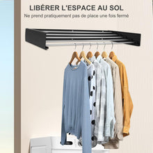 Load image into Gallery viewer, Séchoir à Linge Mural, Étendoir à Linge Rétractable, Séchoir à Linge Pliable pour Intérieur et Extérieur, Economiseur d'espace Design Compact et Élégant
