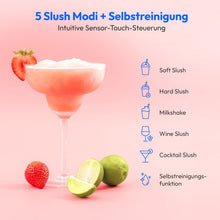 Load image into Gallery viewer, Slush Machine (2.6 Litre Slush Ice Capacity, 1.9 Litre Capacity, Slush Ice Maker for Drinks, 5 Drink Modes, 30-60 Minutes Preparation Time, Compressor, Slush Ice Machine
