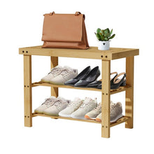 Load image into Gallery viewer, Banco Zapatero con Asiento, Banco Zapatero de bambú, Estable y Robusto, Capacidad de 100 kg para Entrada/Dormitorio/Sala/Balcón

